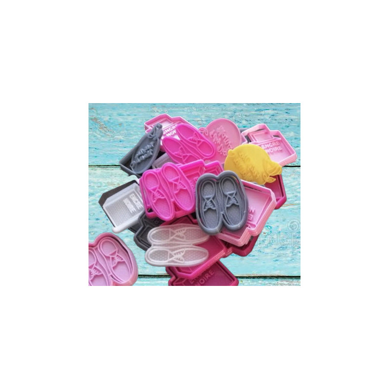 sello y cortador para galleta 2 colores